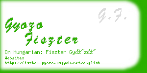 gyozo fiszter business card